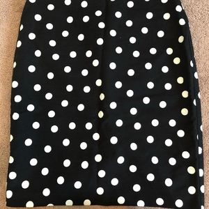 Polka dot pencil skirt